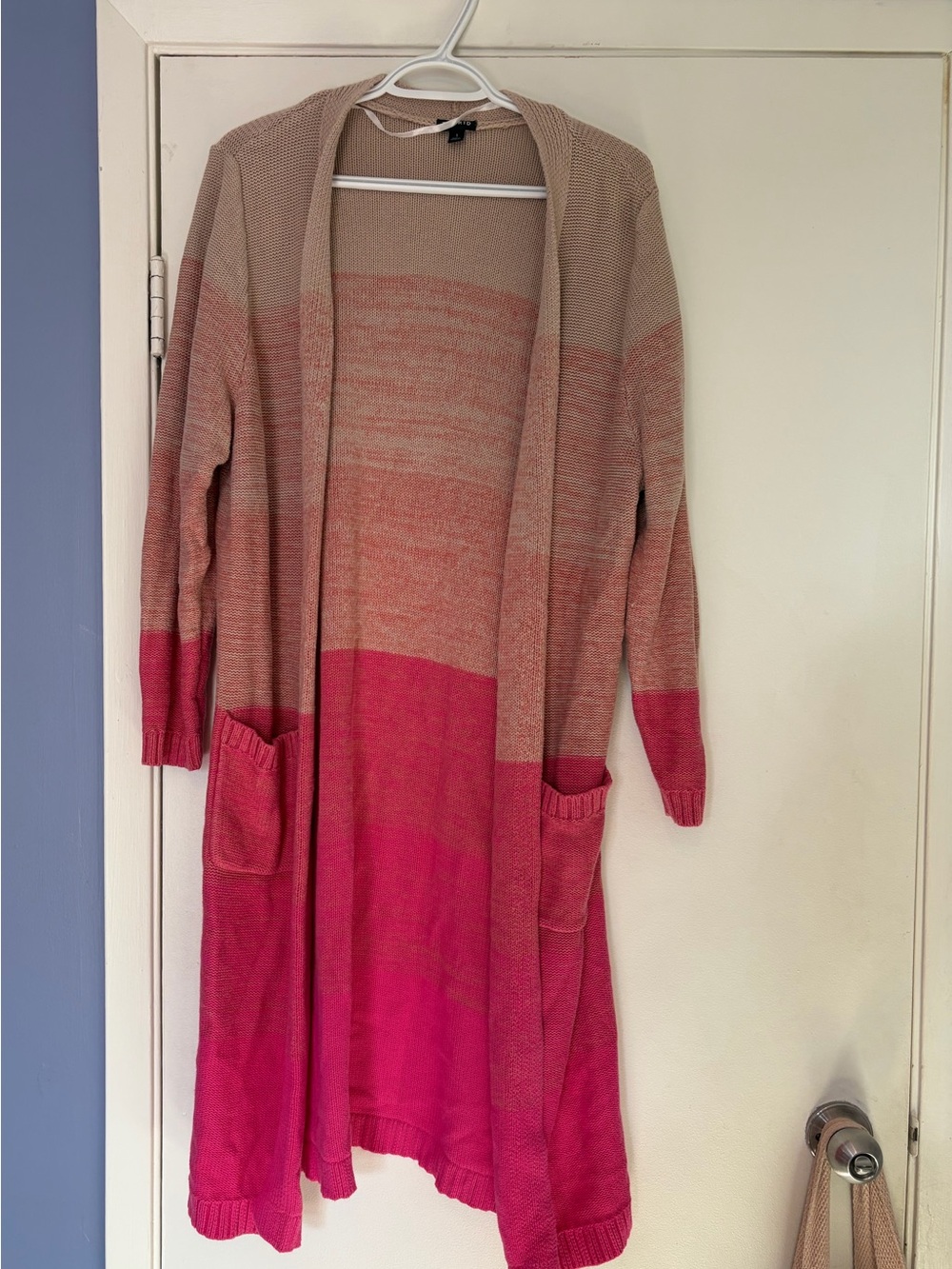 Torrid Open-Front Pink Ombre Long Cardigan Sweater